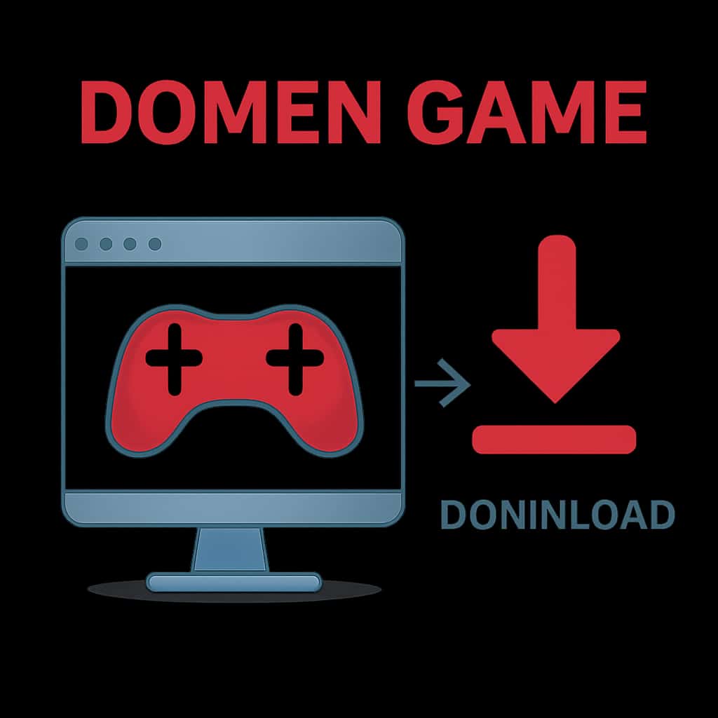 Diagram explaining steps to download Domen Game.