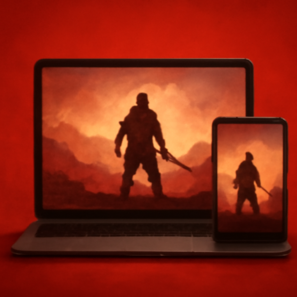 An icon representing system requirements for Domen Game, highlighting the main title.