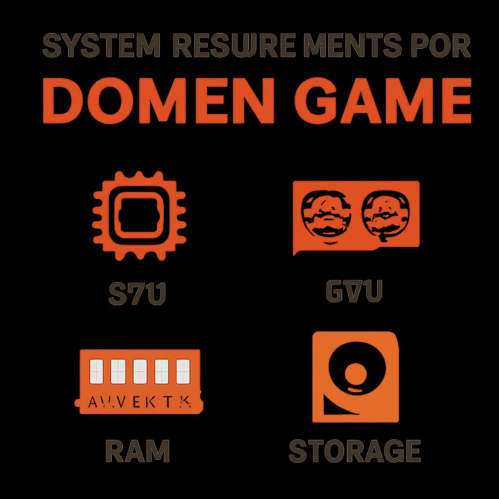 A diagram illustrating the system requirements for playing Domen Game.