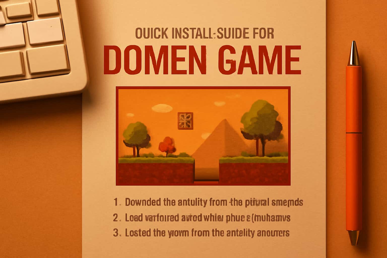 Visual representation of the Quick Install Guide for Domen Game
