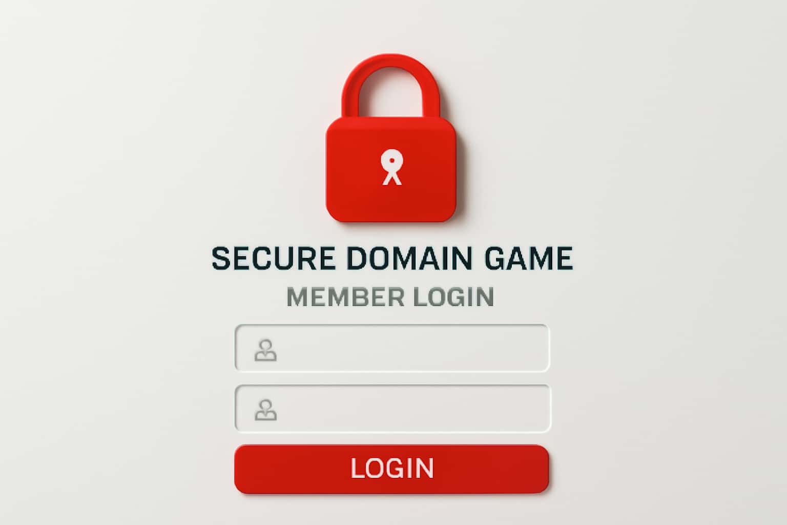 Secure Domen Game Member Login Interface